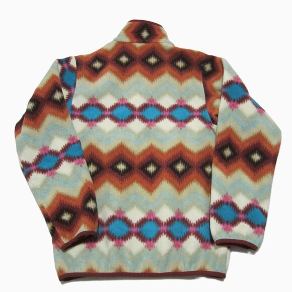 PATAGONIA Wmns XXS Timber Twist Aztec SYNCHILLA SNAP-T FLEECE PULLOVER Sweater - Picture 2 of 12